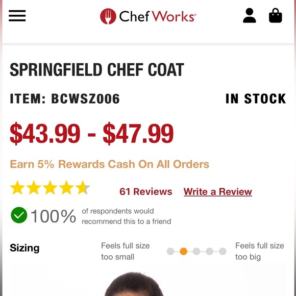 New Women’s Chef Coat 3Xl - Picture 7 of 7